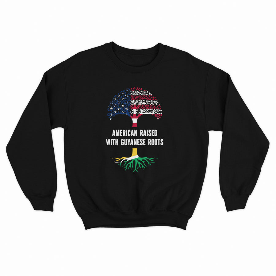 American Raised With Guyanese Roots Unisex midweight sweatshirt