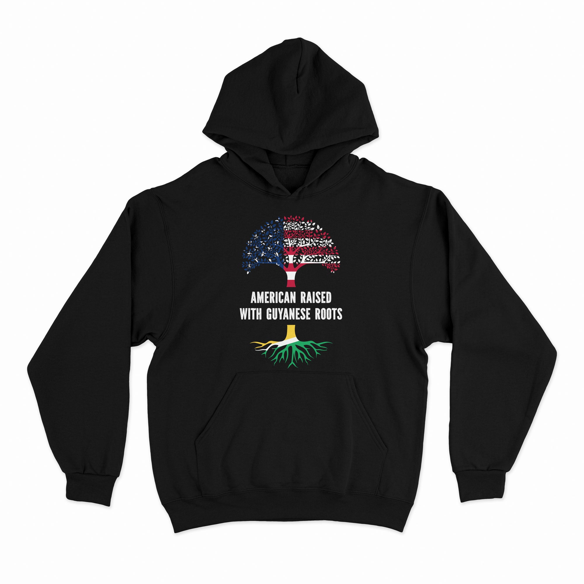 American Raised With Guyanese Roots Unisex midweight hooded sweatshirt